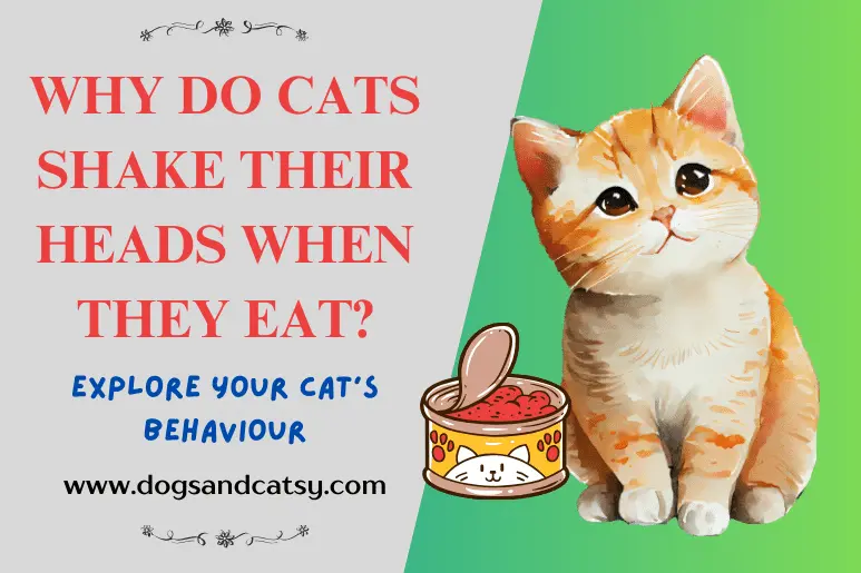 Why do cats shake their heads when they eat?