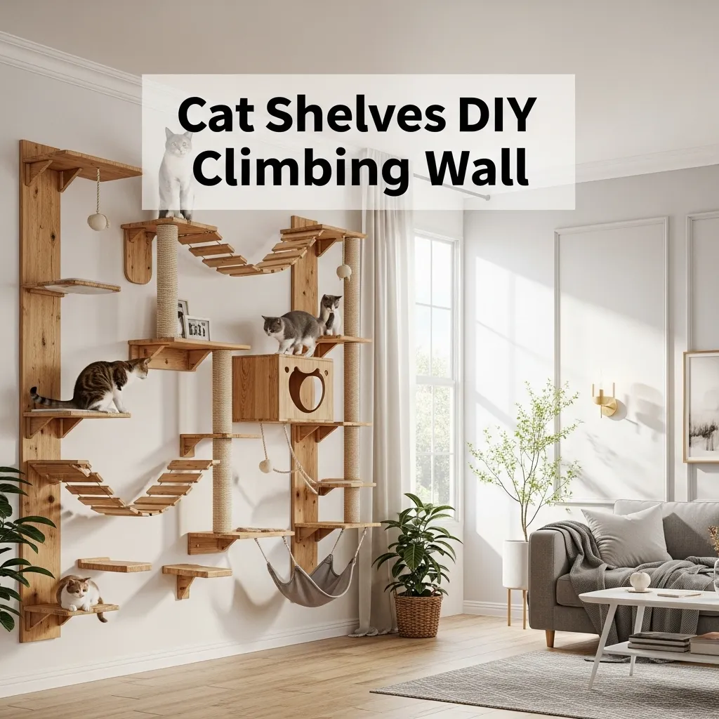 Cat Shelves DIY Climbing Wall